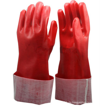 NMSAFETY roter PVC-Pulverbeschichtetes Interlock-Handschuhfutter